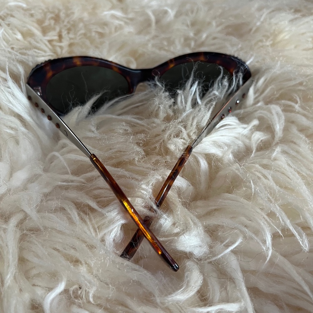 Vintage Tortoise Shell Rhinestone Sunglasses - image 6